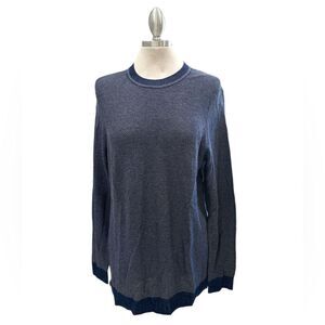 Floreal navy gray weave knit no fabric content possibly cotton sleeve length 21